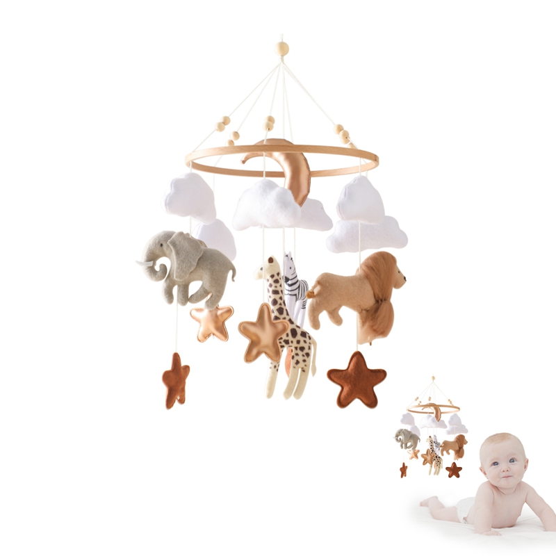Baby Rattle Toy Set - Mobile per Culla in Legno con