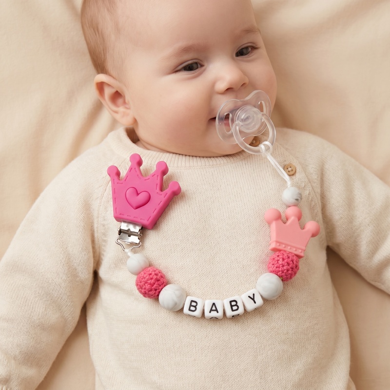 Baby Products Nipples - Catenella Portaciuccio Personalizzata con Nome, Clip