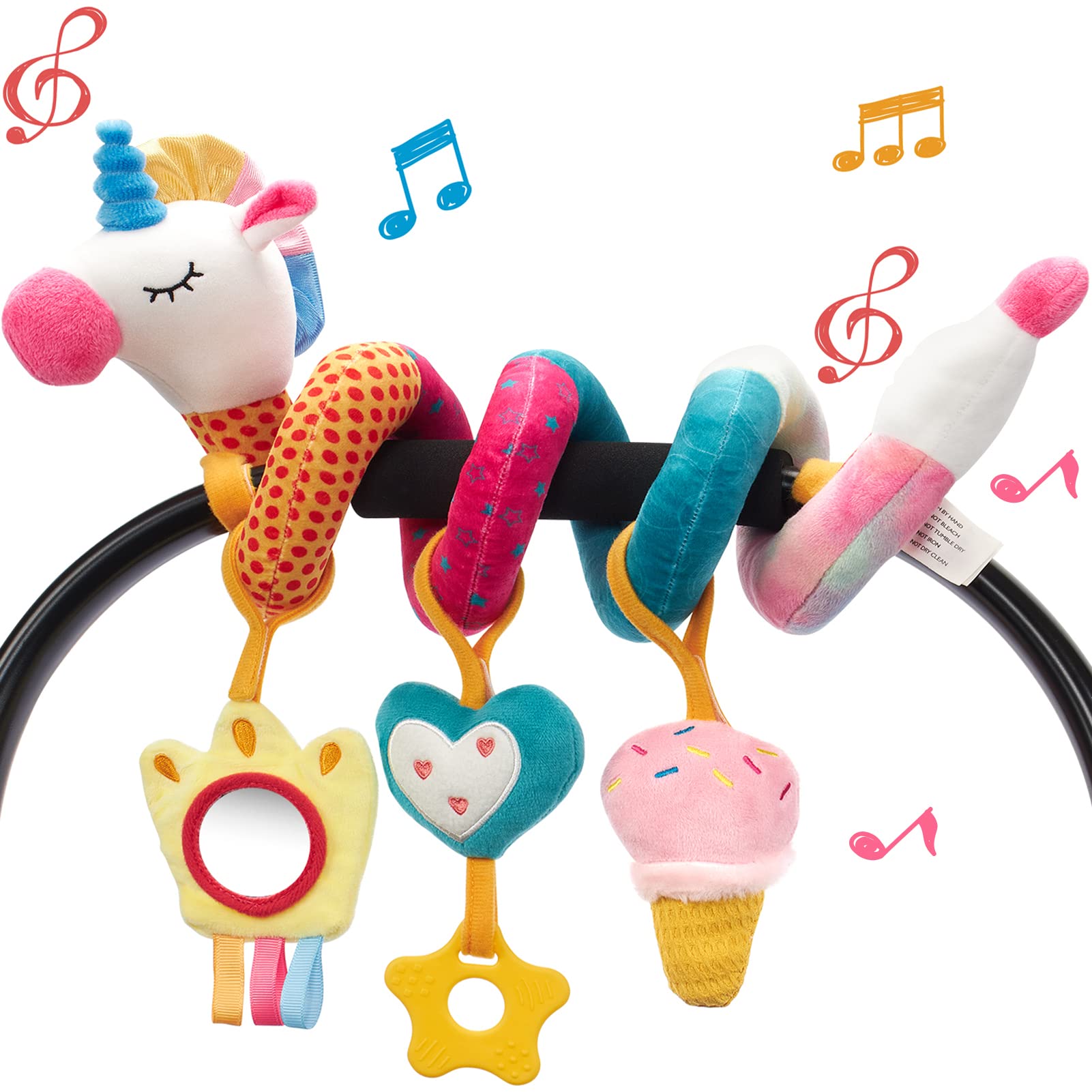 Baby Rattle Toy Set - Seggiolino auto giocattoli per bambini sonaglio