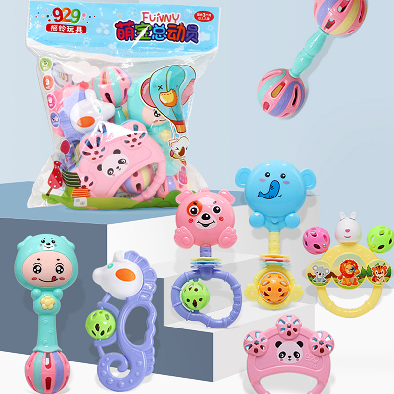 Set di 1/7 Pezzi di Sonagli pe - Baby Rattle Toy Set recensione e prezzo