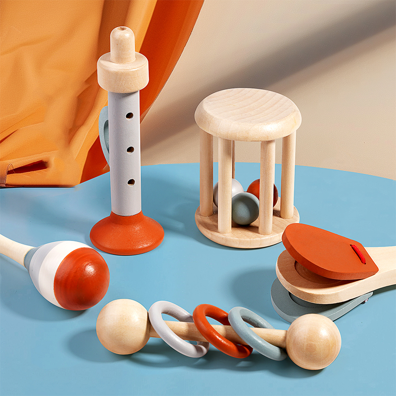 Set di Sonagli in Legno Natura - Baby Rattle Toy Set recensione e prezzo