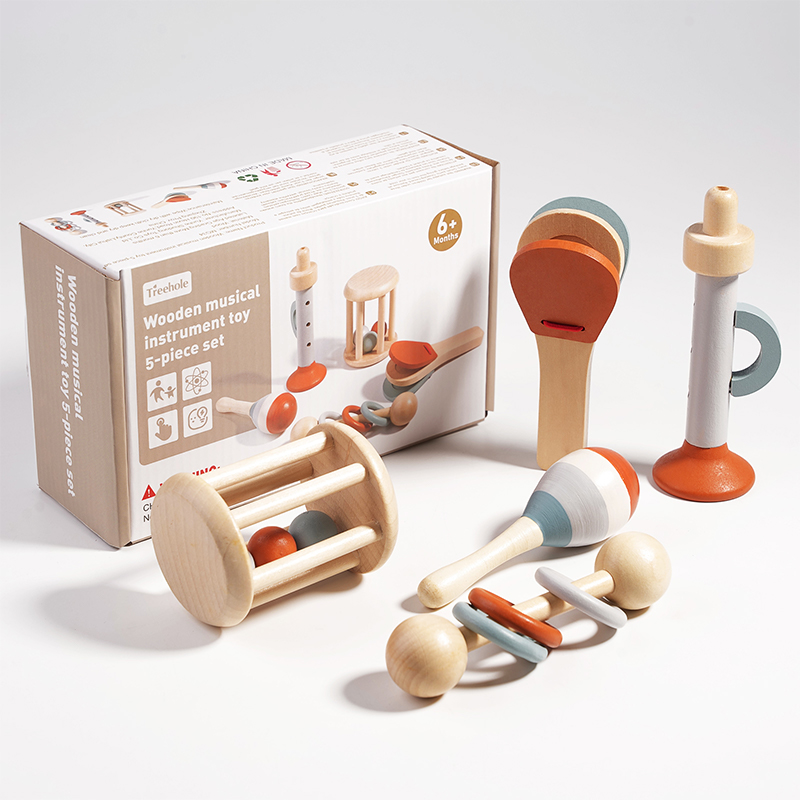 Set di Sonagli in Legno Natura - Baby Rattle Toy Set recensione e prezzo